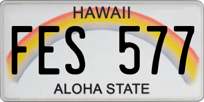 HI license plate FES577