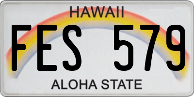 HI license plate FES579