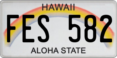 HI license plate FES582