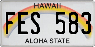 HI license plate FES583