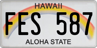 HI license plate FES587