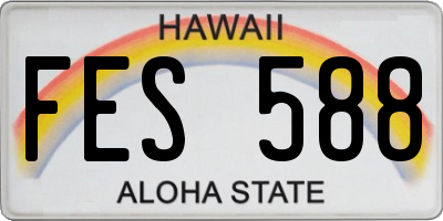 HI license plate FES588
