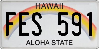 HI license plate FES591