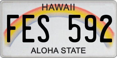 HI license plate FES592