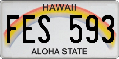 HI license plate FES593
