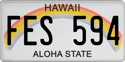 HI license plate FES594