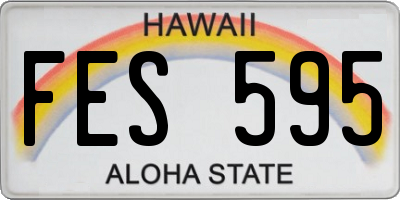 HI license plate FES595