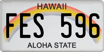 HI license plate FES596