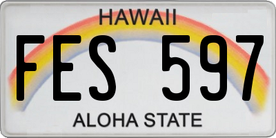 HI license plate FES597