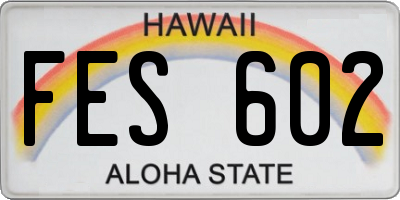 HI license plate FES602