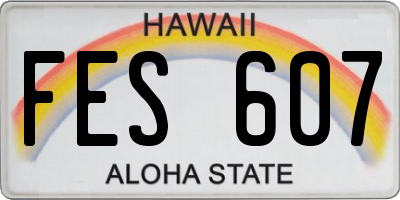 HI license plate FES607