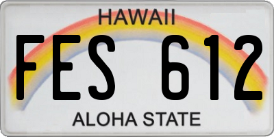 HI license plate FES612