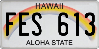 HI license plate FES613