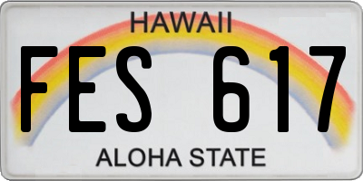 HI license plate FES617