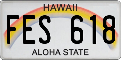 HI license plate FES618