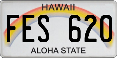 HI license plate FES620