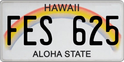 HI license plate FES625