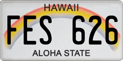 HI license plate FES626