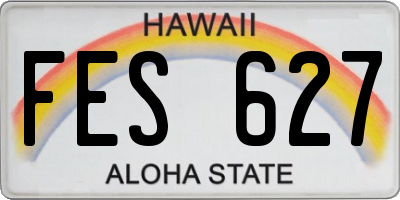 HI license plate FES627