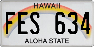 HI license plate FES634