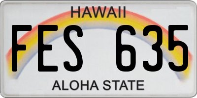 HI license plate FES635