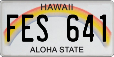 HI license plate FES641