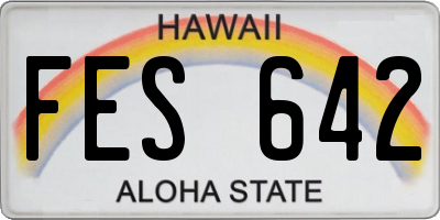 HI license plate FES642