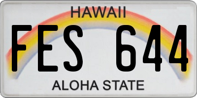 HI license plate FES644
