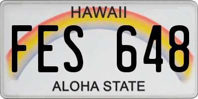 HI license plate FES648