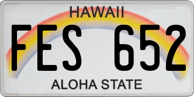 HI license plate FES652