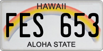 HI license plate FES653