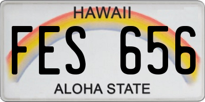 HI license plate FES656