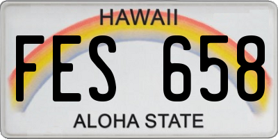HI license plate FES658