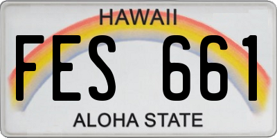 HI license plate FES661