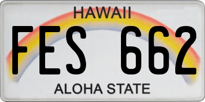 HI license plate FES662