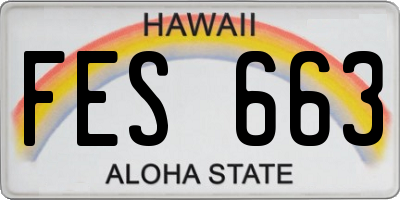HI license plate FES663