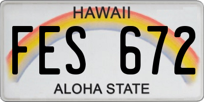 HI license plate FES672