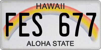 HI license plate FES677