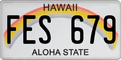 HI license plate FES679