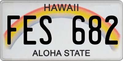 HI license plate FES682