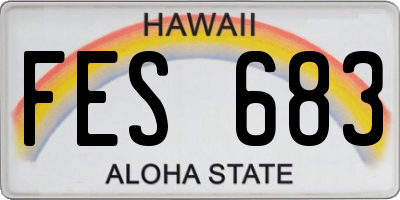 HI license plate FES683