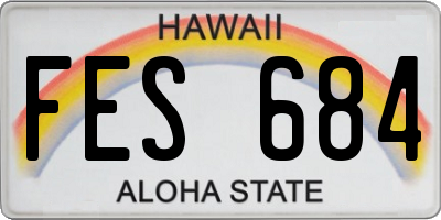 HI license plate FES684