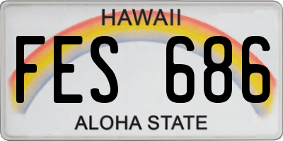 HI license plate FES686