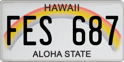 HI license plate FES687