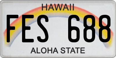 HI license plate FES688