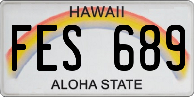 HI license plate FES689