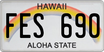 HI license plate FES690