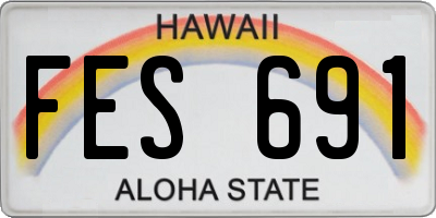 HI license plate FES691