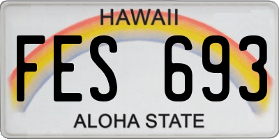 HI license plate FES693