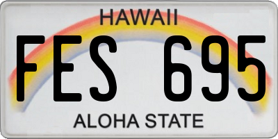 HI license plate FES695